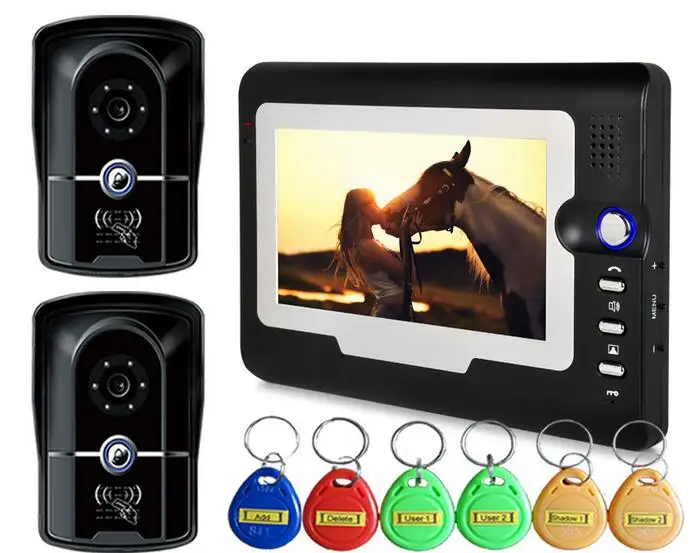 Freeship font b Door b font Access Control 7 LCD Display Video font b Camera b