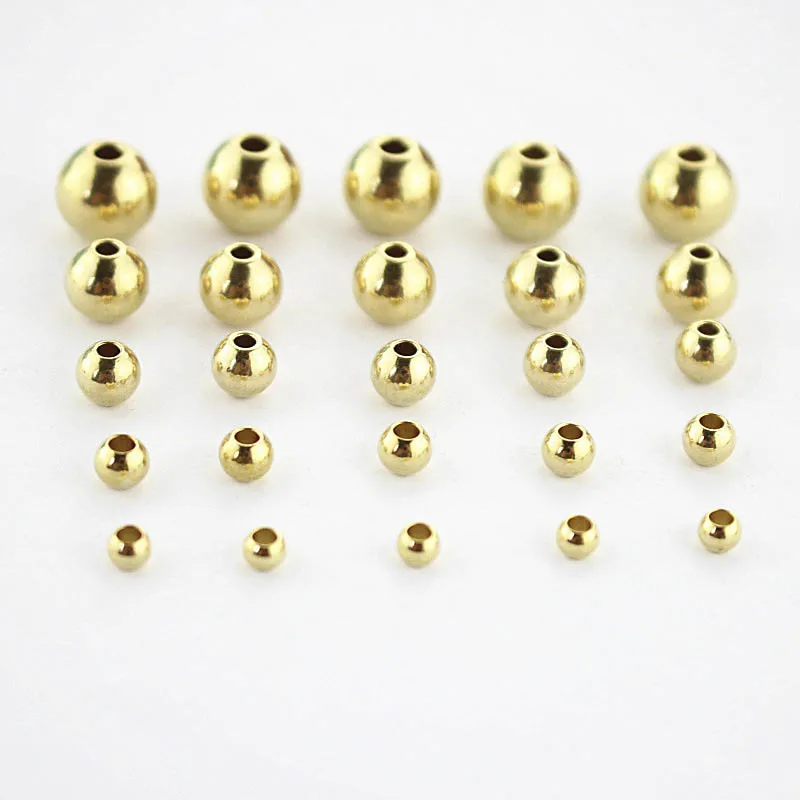 

100pcs Metal Loose Beads Big Hole Spacer Beads for Diy Jewelry Making 3/4/5/6/8mm Beading Bracelet Necklace Accessories Supplier
