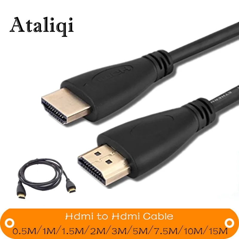 High Speed hdmi to hdmi Cable 0.5M 1M 1.5M 2M 3M 5M 10M 15M Gold Plated Plug HDMI Cable 1.4 Version 1080p 3D for HDTV XBOX PS3