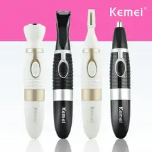 Kemei 4в1 многофункциональный триммер для волос в носу триммер для мужчин уход за лицом Бритва для удаления волос Борода Усы корректор для бровей
