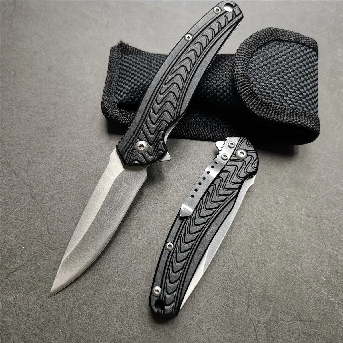 

7" Handmade Camping Folding Tactical Knife 5CR15 / Aluminum Steel Hunting Survival Fruit Pocket Knives EDC Utility Multi Tools