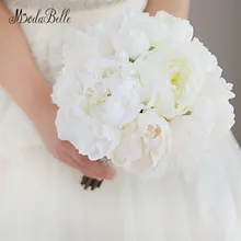 Пион Свадебный букет белые Искусственные цветы бруш букет невесты свадебные букеты невесты брошь букет De Mariage