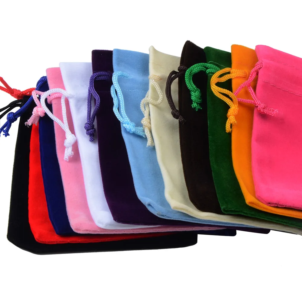 25 шт./лот 7x9 см ювелирные изделия Упаковка бархатный мешок, бархат шнурок сумки и мешки