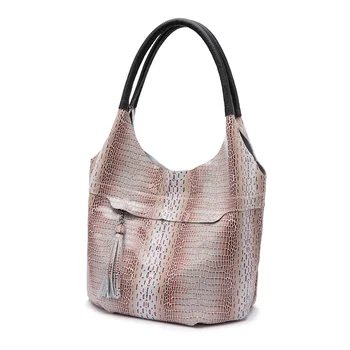 

Realer leather shoulder bag tote tassel for women brand handbag designer hobo bag large capacity hand bags luxury ladies girls