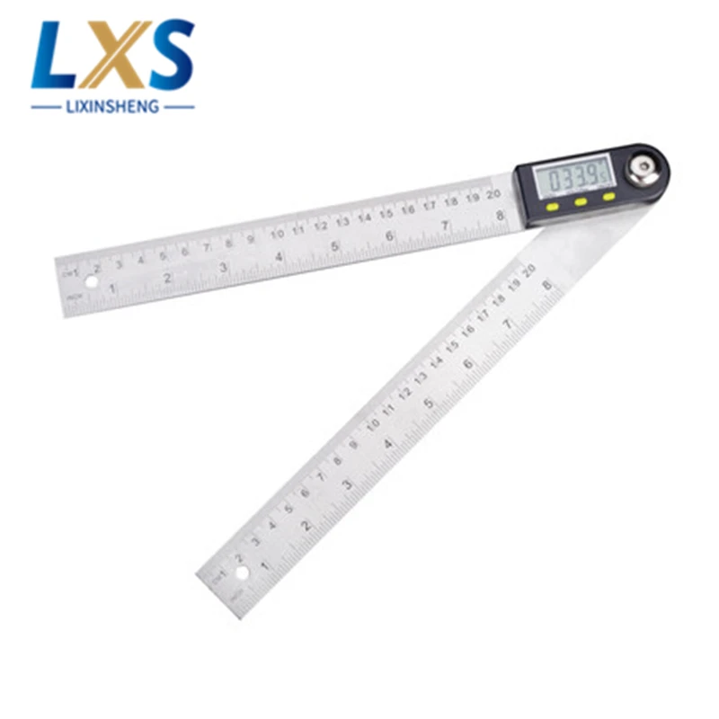  200mm/300mm/500mm Electronic Digital Angle Finder Meter Stainless Steel Angle Ruler Electron Protra