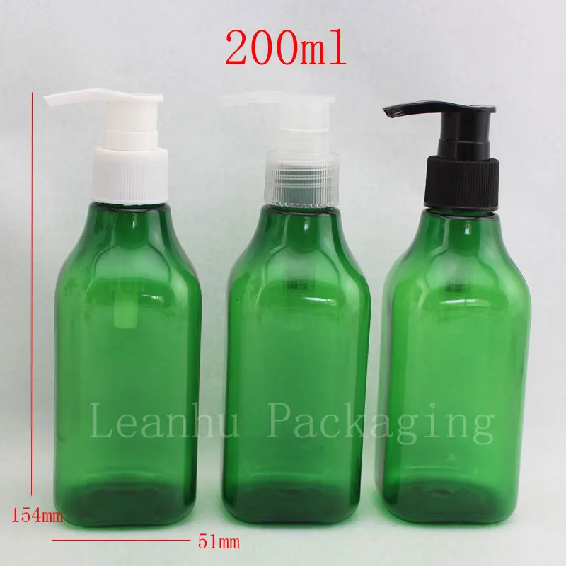 Download 200ml X 24 green square empty plastic bottles with lotion ... Yellowimages Mockups