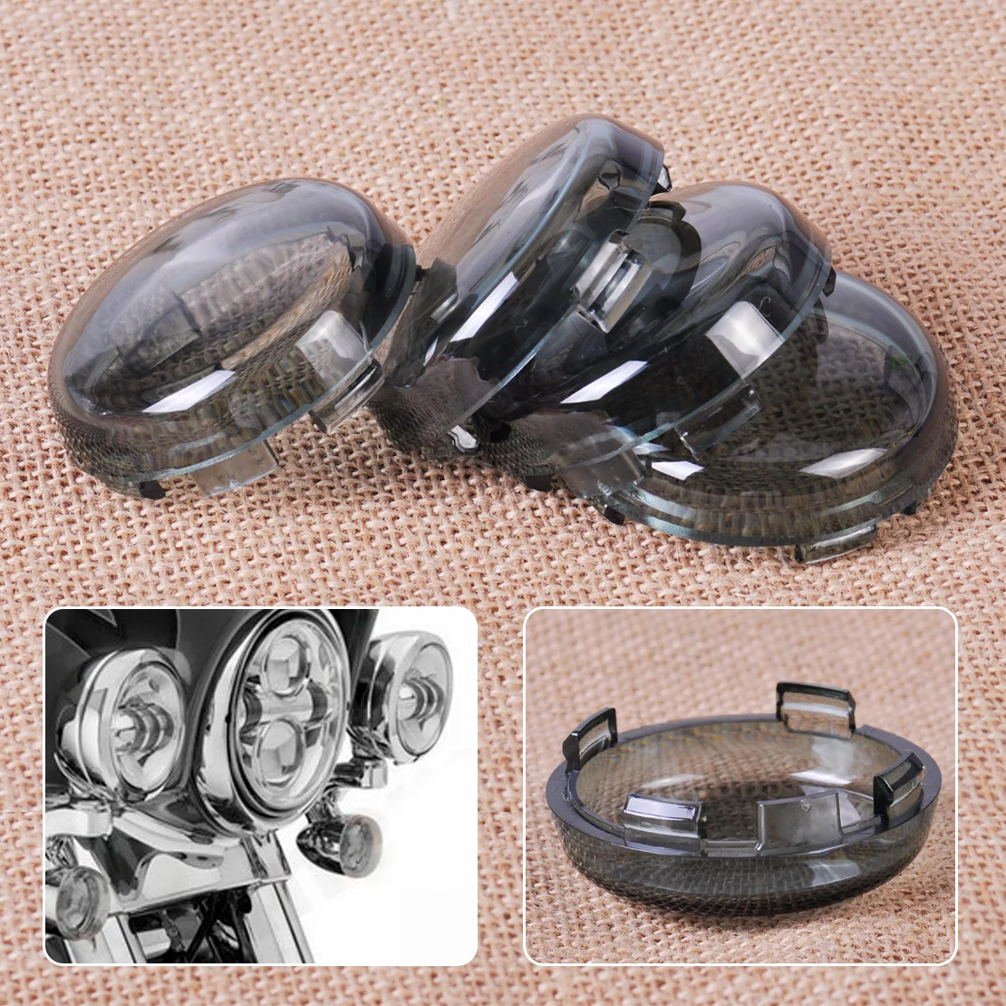 

CITALL 4X Turn Signal Light Indicator Lens Cover for Harley Dyna Softail Sportster 1200 883 Fatboy Electra Heritage Rocker King