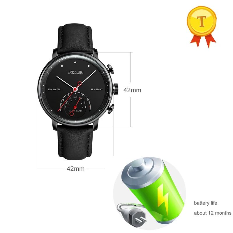 unique design luxury genuine leather smart phone watch