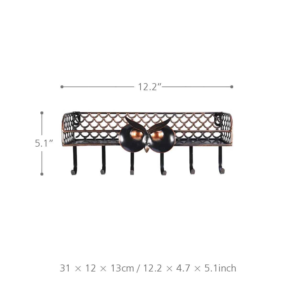 Tooarts многофункциональный держатель для ключей в виде совы настенные полки для стен с крючками настенный Декор металлическая вешалка крючок настенный держатель ключа