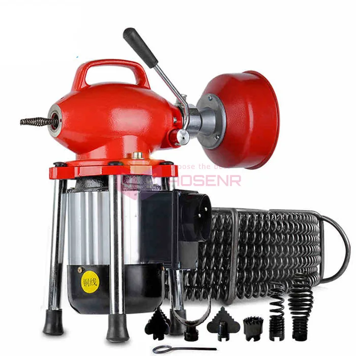 

220V Professional 3/4''-4''Dia Sectional 99ft Pipe Cleaner Drain Cleaning Machine Sewage Cleaner Electric Snake Sewer