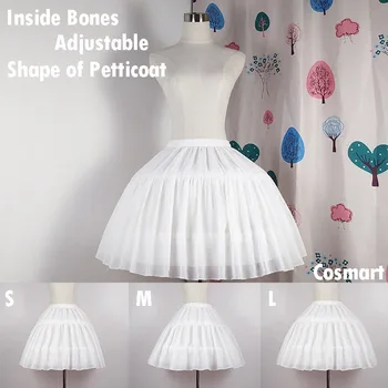

[Adjustable Bones, STOCK]Lolita Petticoat Chiffon Soft 46cm Length Underskirt with Bones Super Bubble Dress New free ship