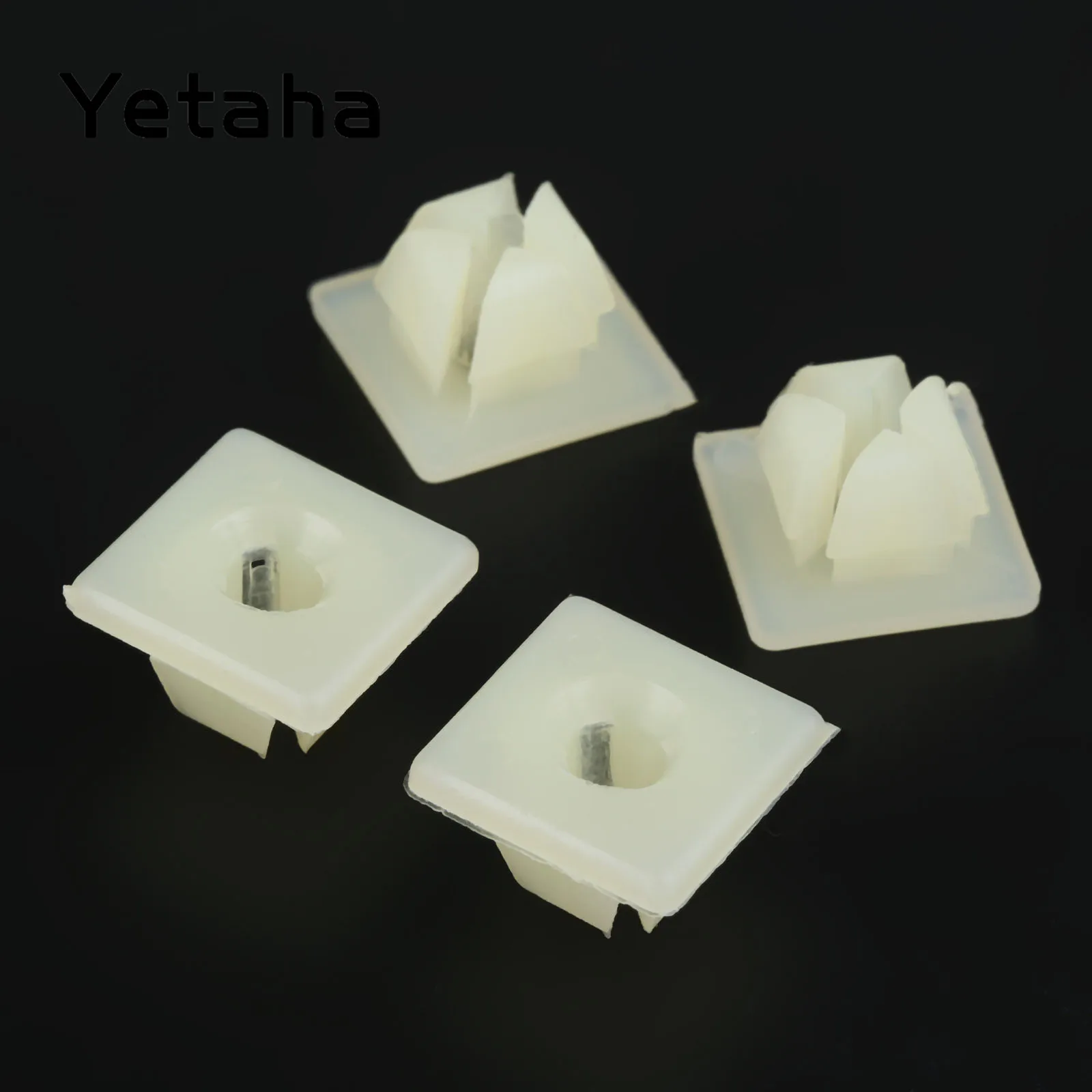 Yetaha 50x Nylon Retaining Rivet Bumper License Plate Nut Bracket Clip