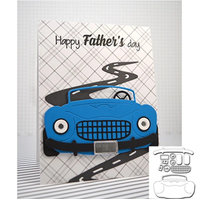 

1Set Cool Sports Cars Cartoon Shape Metal Cutting Dies Stencil For Scrapbooking Embossing DIY Handcrafts Templates Tools Model