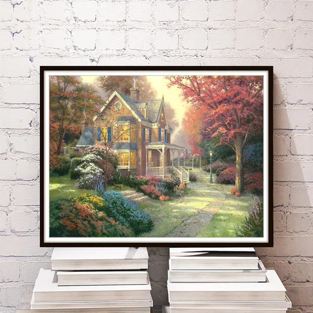 Traum Haus Drucken Poster Anzahl Leinwand Ölgemälde Moderne DIY ... Traum Haus Drucken Poster Anzahl Leinwand Ölgemälde Moderne DIY ...