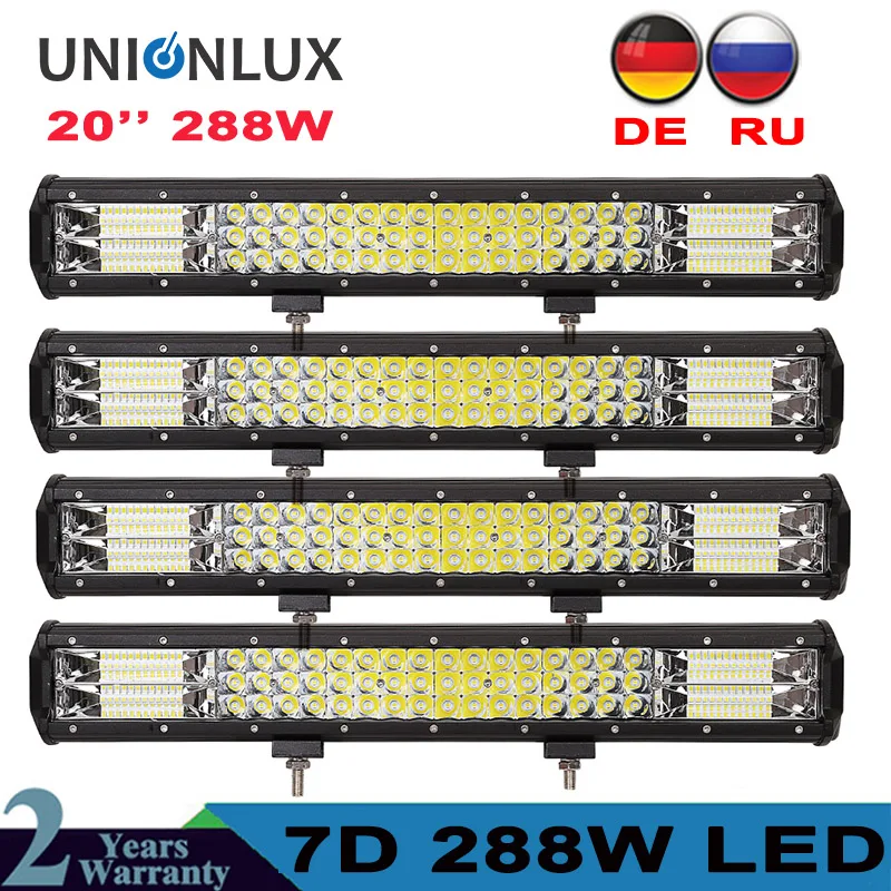 

Triple Row LED Bar 20 inch LED Light Bar 288W Work Light for Driving Offroad Boat Car Tractor Truck 4x4 SUV ATV 12V 24V Off Road