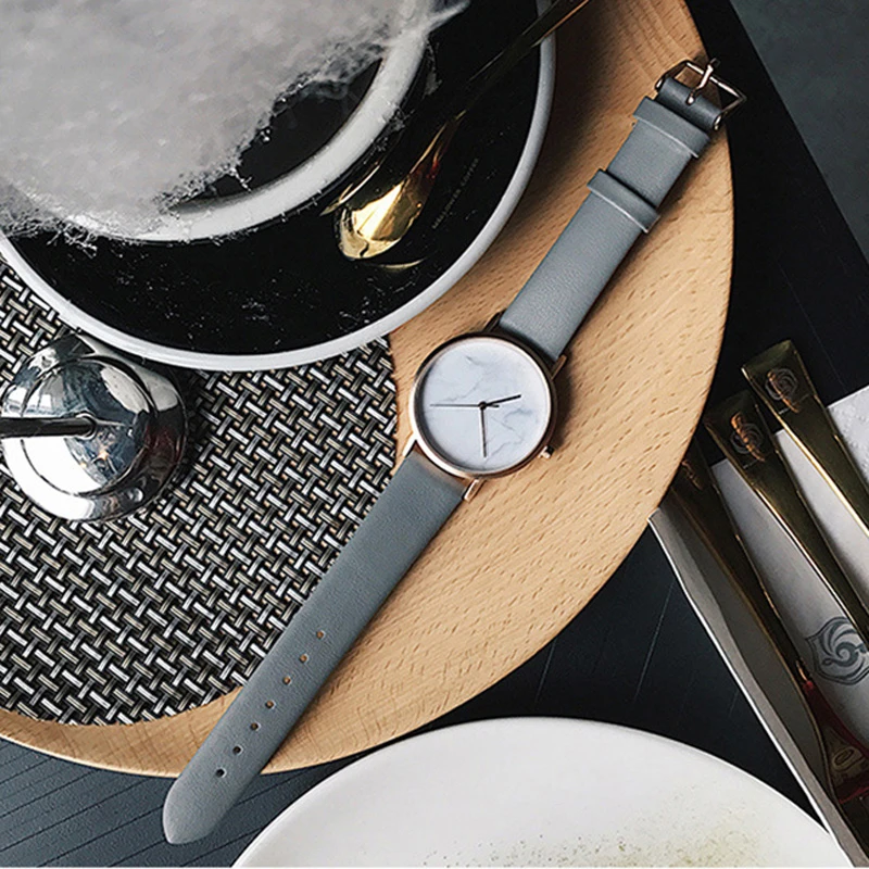 Женские часы в минималистическом стиле с мраморным узором, ЖЕНСКИЕ НАРЯДНЫЕ наручные часы из натуральной кожи, повседневные часы для студентов, кварцевые часы