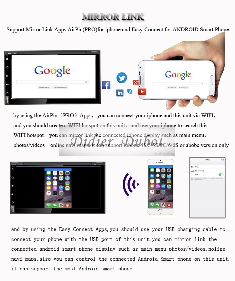 Sale Quad Core 2 Din Android 6.0.1 Car Radio GPS Navigation 7" Car Stereo with Bluetooth/RDS/Radio/WIFI/Canbus/Mirrorlink 2