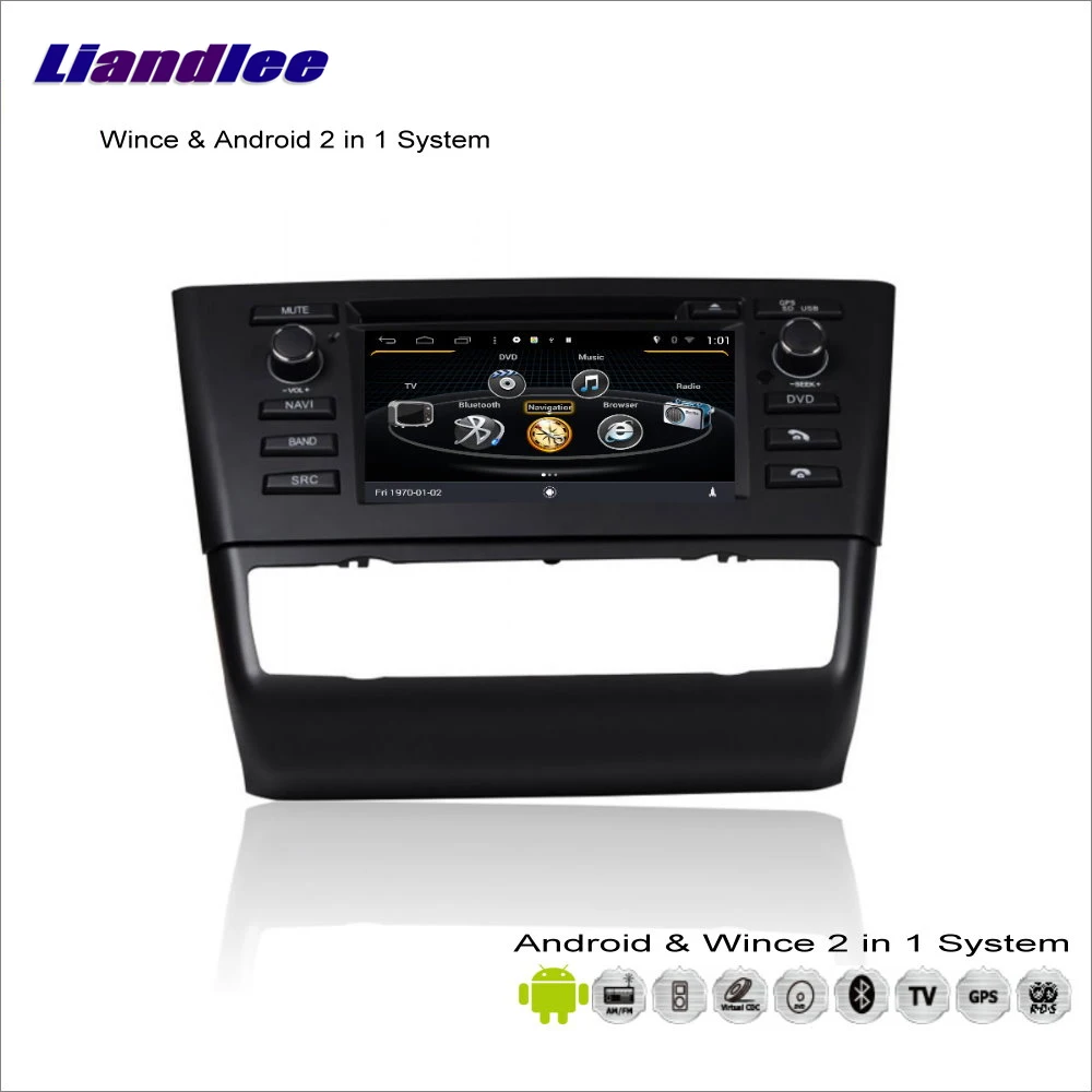 Liandlee для BMW 1 e81/e82/e88 2007~ 2013 Радио CD dvd-плеер GPS навигация Расширенный winCE и Android 2 в 1 s160 Системы