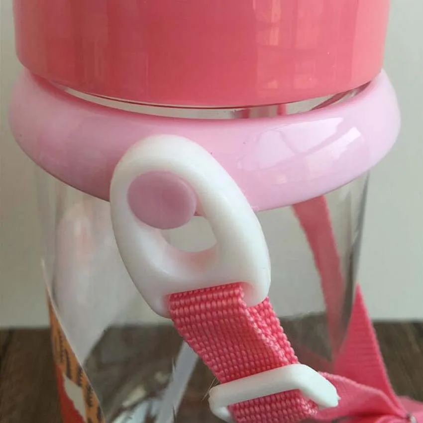 Новые Бутылочки для детей Свободная вода BPA мультфильм пластиковая чашка C трубочкой лиса Сова Мультфильм Бутылка