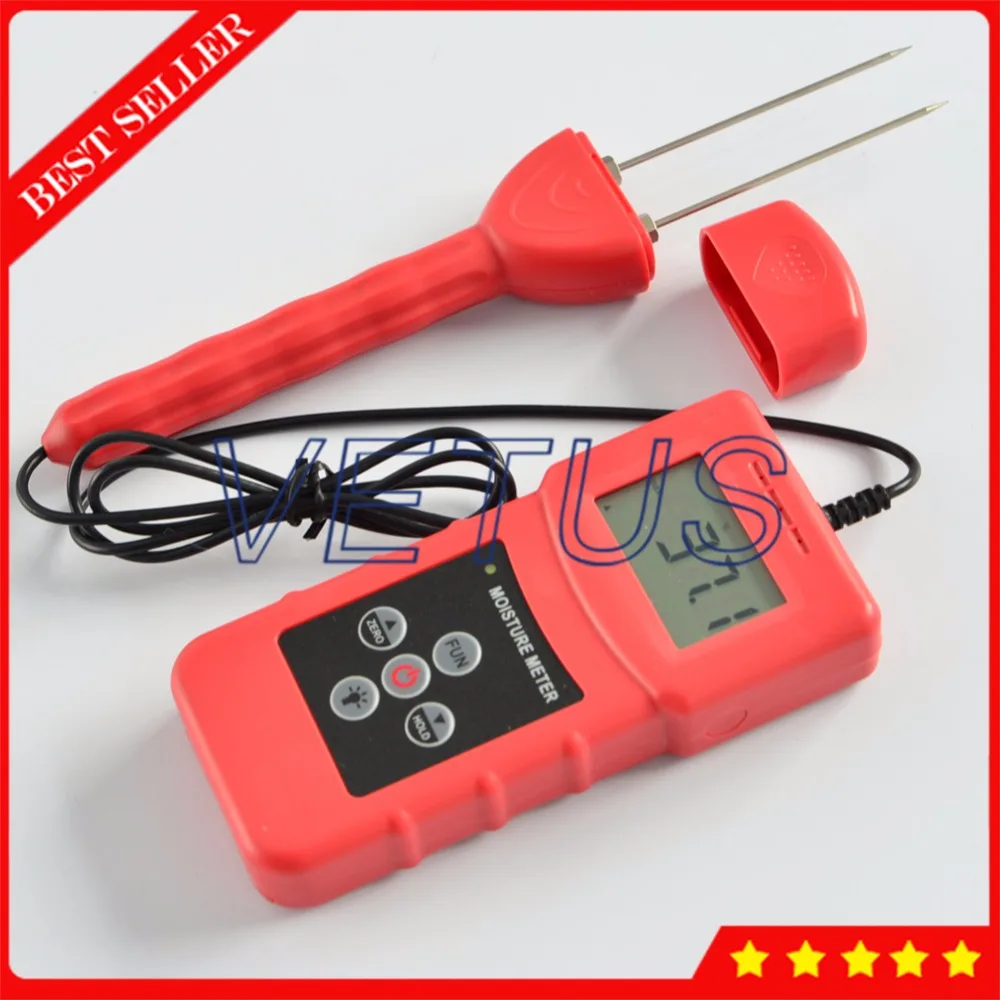 4 digital LCD Potable Textile Moisture Meter Tester Analyzer MS Cin