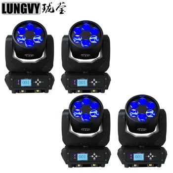 

Free Shipping 4pcs/lot 2017 Newest 6x25W 3 Colors Mixed Rainbow-Effect LED Super Beam Moving Head Light