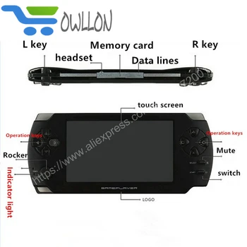 

Touch screen Game Players 8GB 4.3 inch mp4 player Video Handheld Game Console Free Games Ebook Camera Gaming Consoles