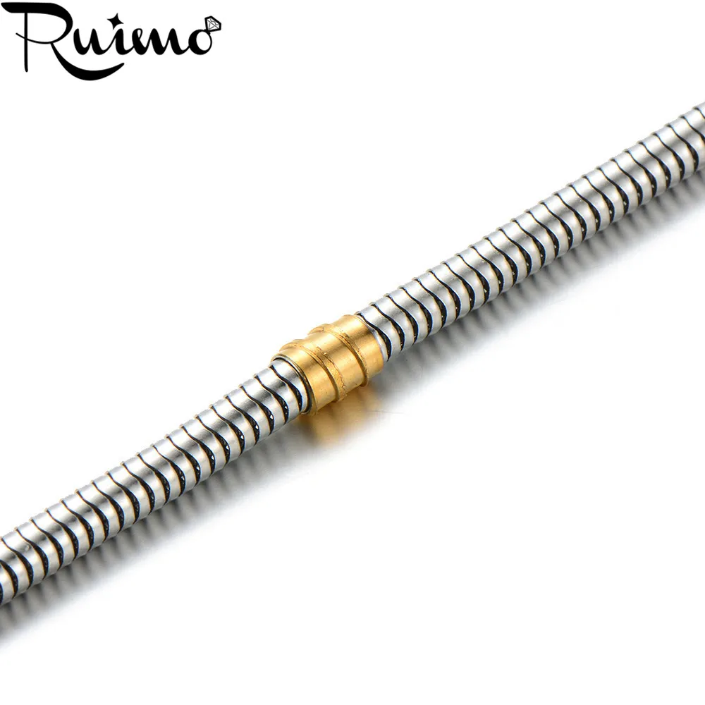 RUIMO в продаже 316l нержавеющая сталь покрытие Золотая змея цепи браслеты для DIY