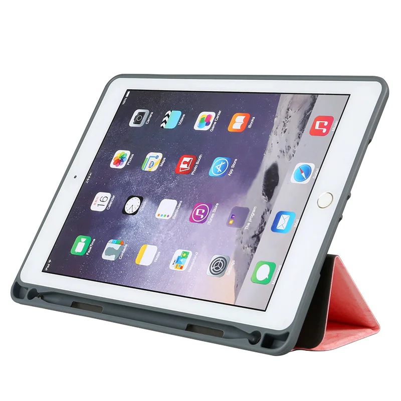 чехол Для iPad 2018 2017 9.7 корпус держатель карандаша новые Мягкие силиконовые сзади