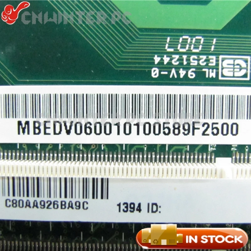 Материнская плата NOKOTION MB.EDV06.001 MBEDV06001 для ноутбука Acer Extensa 5235 5635 DA0ZR6MB6F0 GL40 DDR2