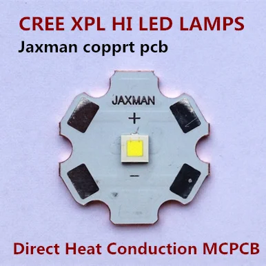 

Flashlights parts LED Cree XPL hi lamps with direct heat conduction copper PCB free shipping