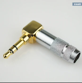 

10pcs Gold plated 3.5mm Stereo 3 Pole Male Plug 90 degree Audio Connector solder