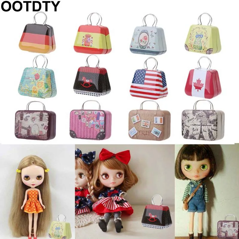 Аксессуары для кукол в багажнике кукольного домика Барби Blyth Azone конфетная