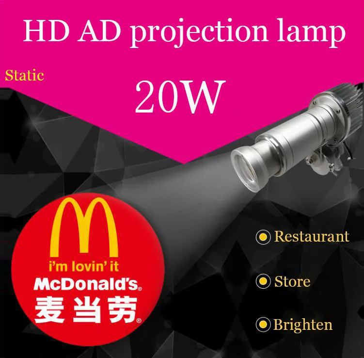  Shop lucky  lamp ,The customized 20W LED Hd  advertising projecting lamp,stage lamp,LOGO laser lamp,Freeshipping