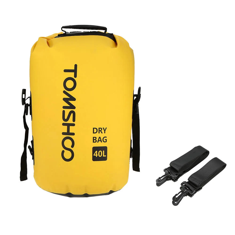 TOMSHOO 40L открытый Водонепроницаемый сухой мешок плавательный мешок для хранения сумки для путешествий, рафтинг, гребля на байдарках, каноэ кемпинг - Цвет: yellow
