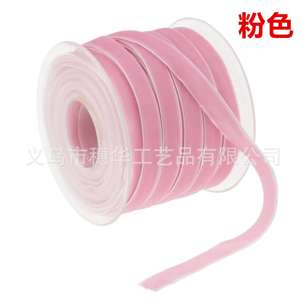 20 ярдов 3/"(10 мм) бархатная лента для украшения свадебной вечеринки лента ручной работы подарочная упаковка банты для волос DIY Рождественская лента - Цвет: Lt.Pink