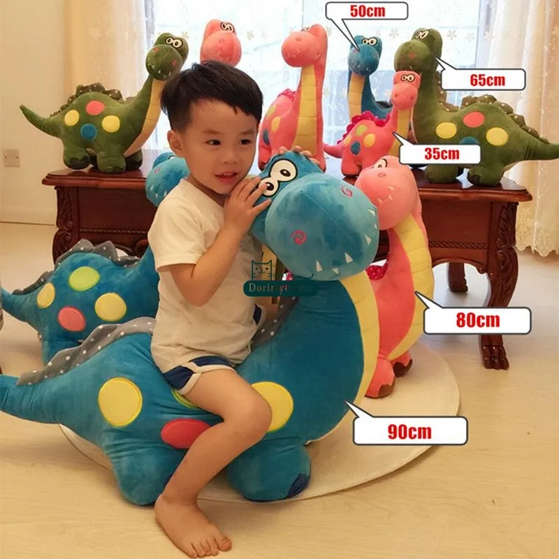 Dorimytrader 90cm Large Animal  Tyrannosaurus Rex Plush Toy Soft Cartoon Big  35''  Dinosaur Stuffed Doll Pillow Kids Gift DY61287 (9)