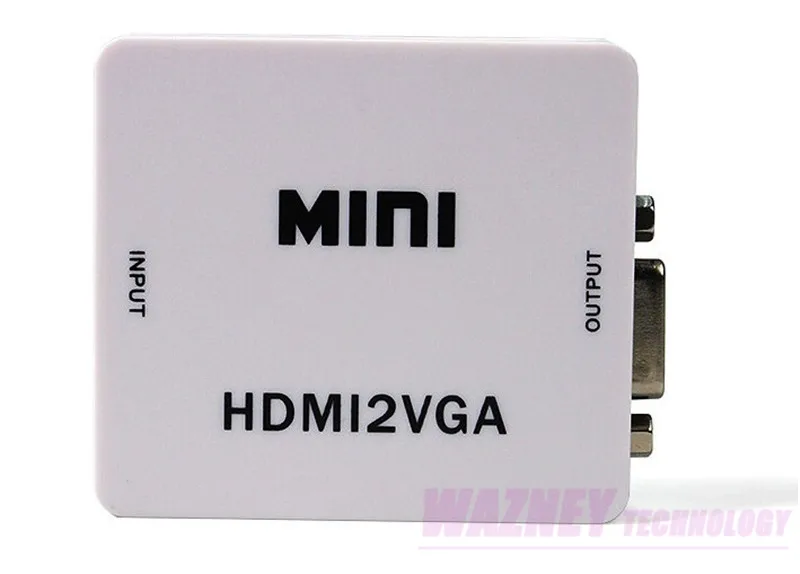 Мини HDMI к VGA конвертер HDMI с аудио HDMI2VGA VGA2HDMI 1080 P разъем адаптера коробка для портативных ПК к HDTV проектору