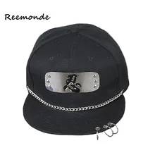 REEMONDE Наруто бейсболка Мужская Женская Хип-хоп кепка s Весенняя шляпа панка летняя плоская железная Кепка аниме Кепка для девочек и мальчиков Спортивная Кепка
