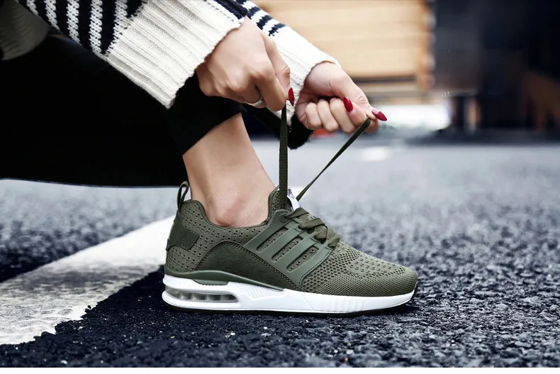 Sneakers Men Running Shoes Mesh Breathable Army Green Man Lace-up Jogging Shoes Couple Walking Sneakers Women (18)