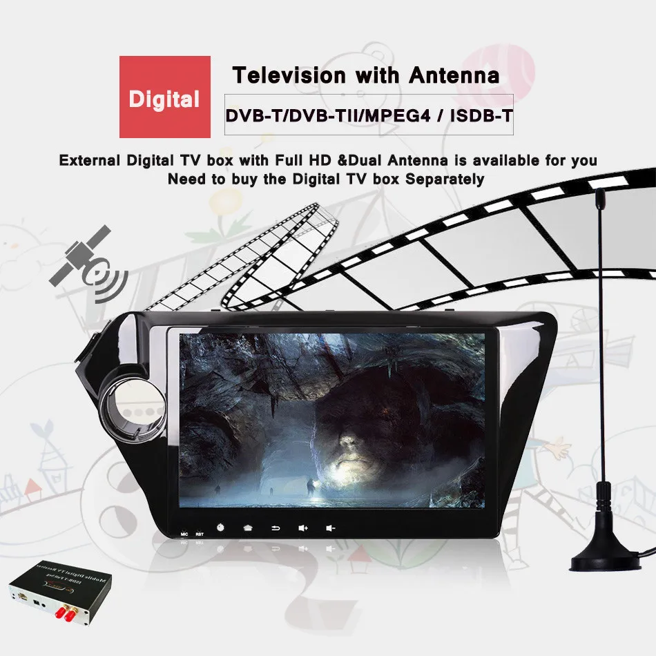 Excellent Android 9.0 9 Inch Car DVD Player For KIA K2 RIO 2010 2011 2012 2013-2015 With Radio GPS Navigation RDS Buetooth handsfree 1080P 4
