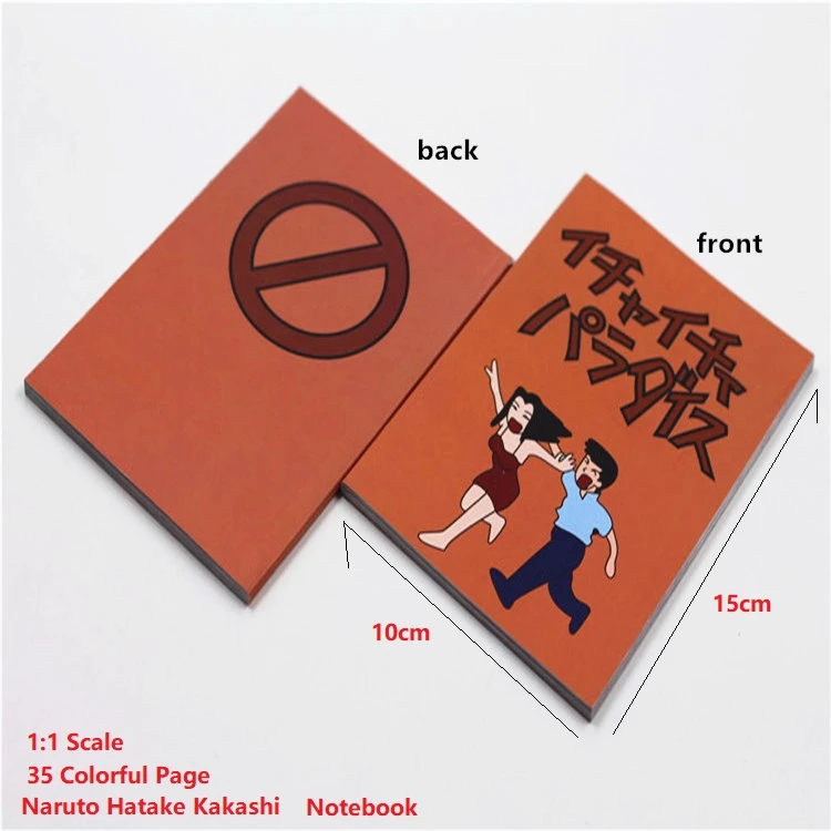 

Anime Naruto Hatake Kakashi Comic Books Notebooks Cosplay Toys 1:1 Scale 35 Pages Collection Model