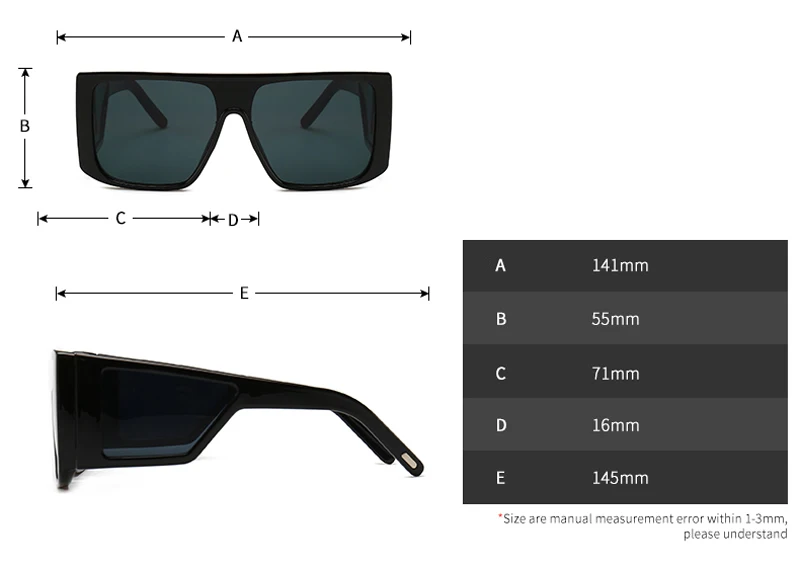 Роскошные брендовые негабаритные солнцезащитные очки для мужчин с большой квадратной оправой, солнцезащитные очки для женщин, ветрозащитные крутые черные защитные очки