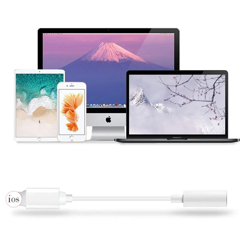 Аудиоадаптер 3 5 мм до 8 pin для iPhone 7 Plus X XR XS MAX Audio Adapter Jack наушники адаптер Поддержка