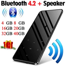 MP4 player with bluetooth lecteur mp3 mp4 music player portable mp 4 media slim 2.4 inch touch Screen fm radio video Hifi 16GB(China)