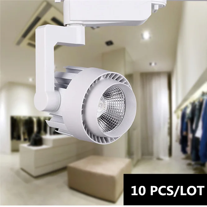 

10PCS 3 years warranty COB led track light Rail Spotlights Led lamp 15W 20W 30W 36W Leds Tracking Fixture Spot Lights Reflectors
