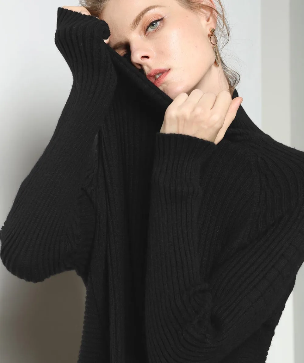Повседневный кашемировый свитер для женщин на осень и зиму, высокое качество, длинный рукав, локоть, вязаный, свободный, мягкий, пушистый, туника, свитера, Джерси