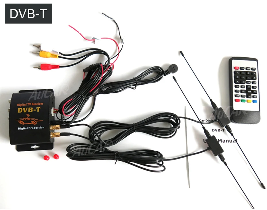 DVB-T автомобильное Цифровое ТВ HD MPEG-4 тюнер приемник две антенны 140-200 км/ч Два чипа тюнер dvb T BOX