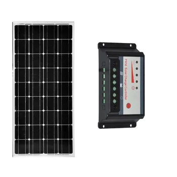 

Solar Kit 12v 100w Solar Panel Solar Charge Controller 12v/24v 30A Charger RV Boat Roof Off Grid Outdoor Camping Car Caravan