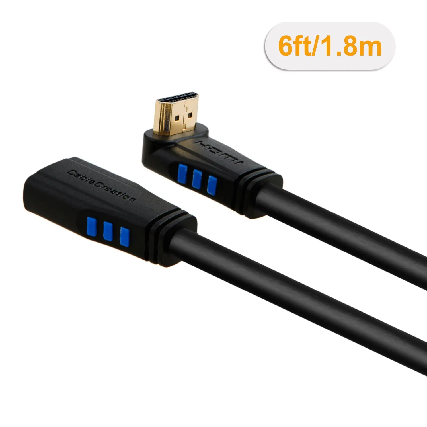 HDMI 2,0 удлинитель, JORINDO угол вниз 90 градусов 4K HDMI 2,0 мужчин и женщин кабель, 3D видео, аудио канал возврата