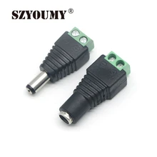 SZYOUMY DC Jack Plug 5.5*2.1mm 12 V DC Poder Masculino Feminino Conector para LED Strip ou de Segurança Sistema de câmera 1000 PCS